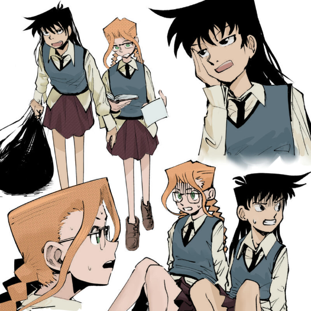 Indra's Net Character Design Lynn and Annie